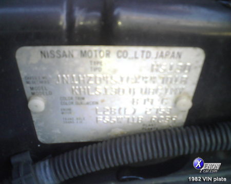 1982 Model Plate